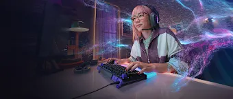 G5 Series gaming setup campaign artwork